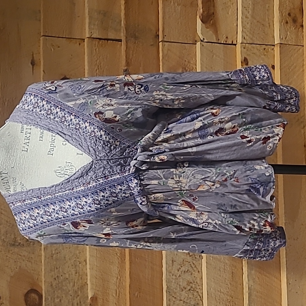 Boho long sleeve top size lg
